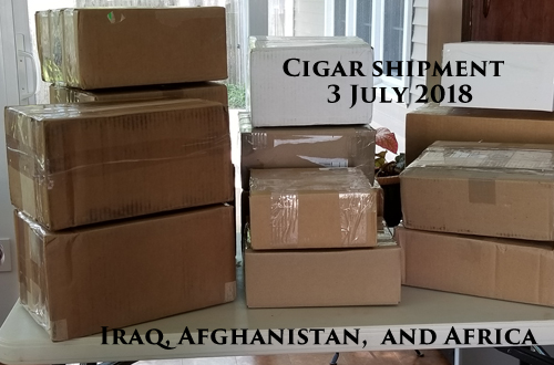 Cigars for the Troops First Shipment 2018