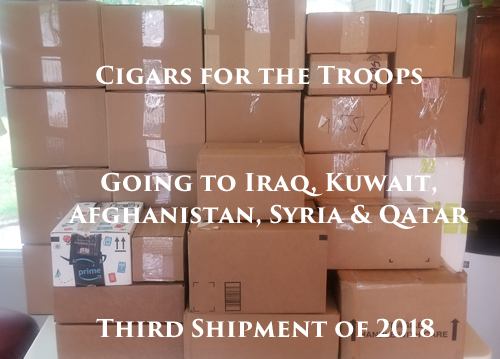 Cigars for the Troops Third Shipment 2018